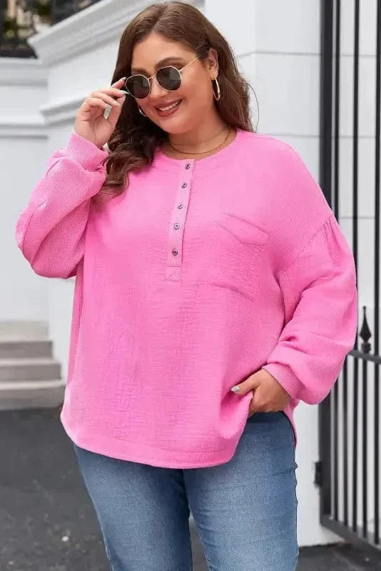 Plus Size Blouses Buttoned Beauty Plus Blouse