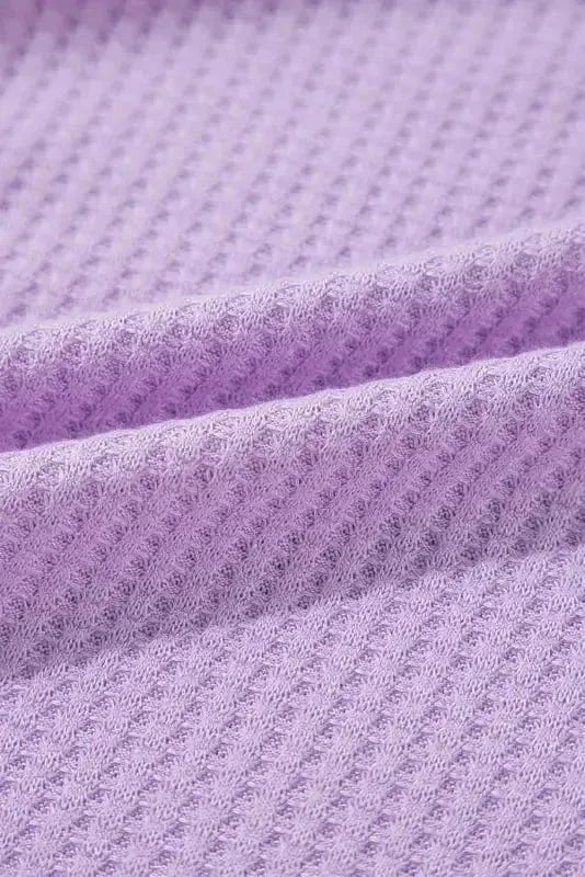 Plus Size Blouses Cozy Comfort Waffle Knit Top