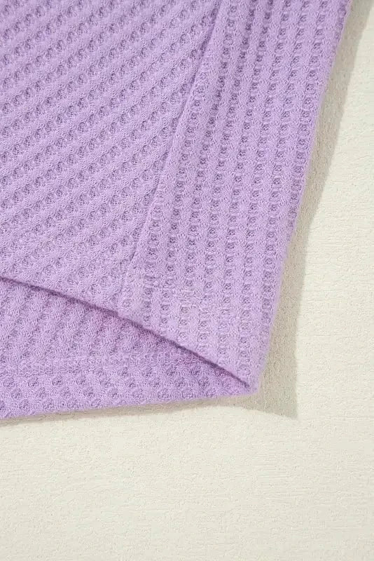 Plus Size Blouses Cozy Comfort Waffle Knit Top