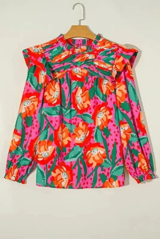 Plus Size Blouses Floral Elegance Plus Blouse