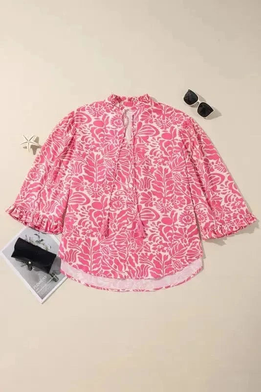 Plus Size Blouses Peony Puff Plus Top