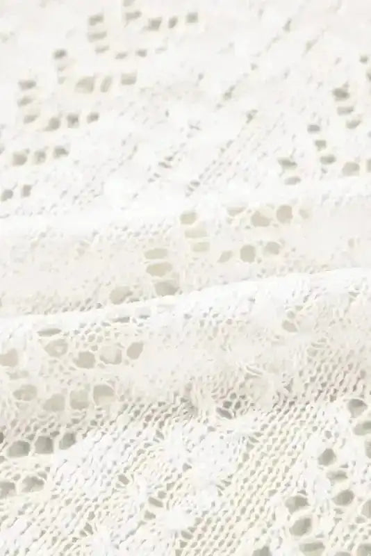 Plus Size Cardigans Cozy Comfort Plus Size White Eyelet Cardigan