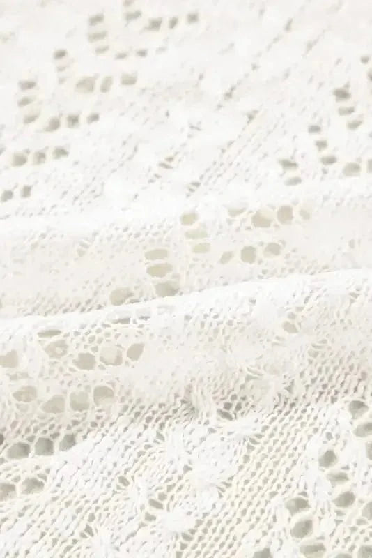 Plus Size Cardigans Cozy Comfort Plus Size White Eyelet Cardigan