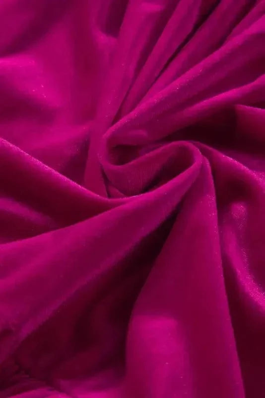 Plus Size Dresses Shirred Velvet Maxi Dress