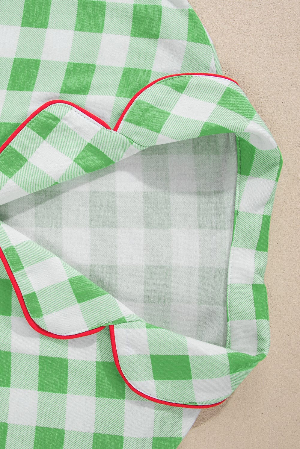 Plus Size Loungewear Evergreen Plaid Curve Pajama Set