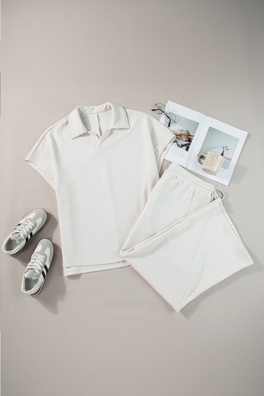 Plus Size Loungewear Soft Hue Two-Piece Lounge Set