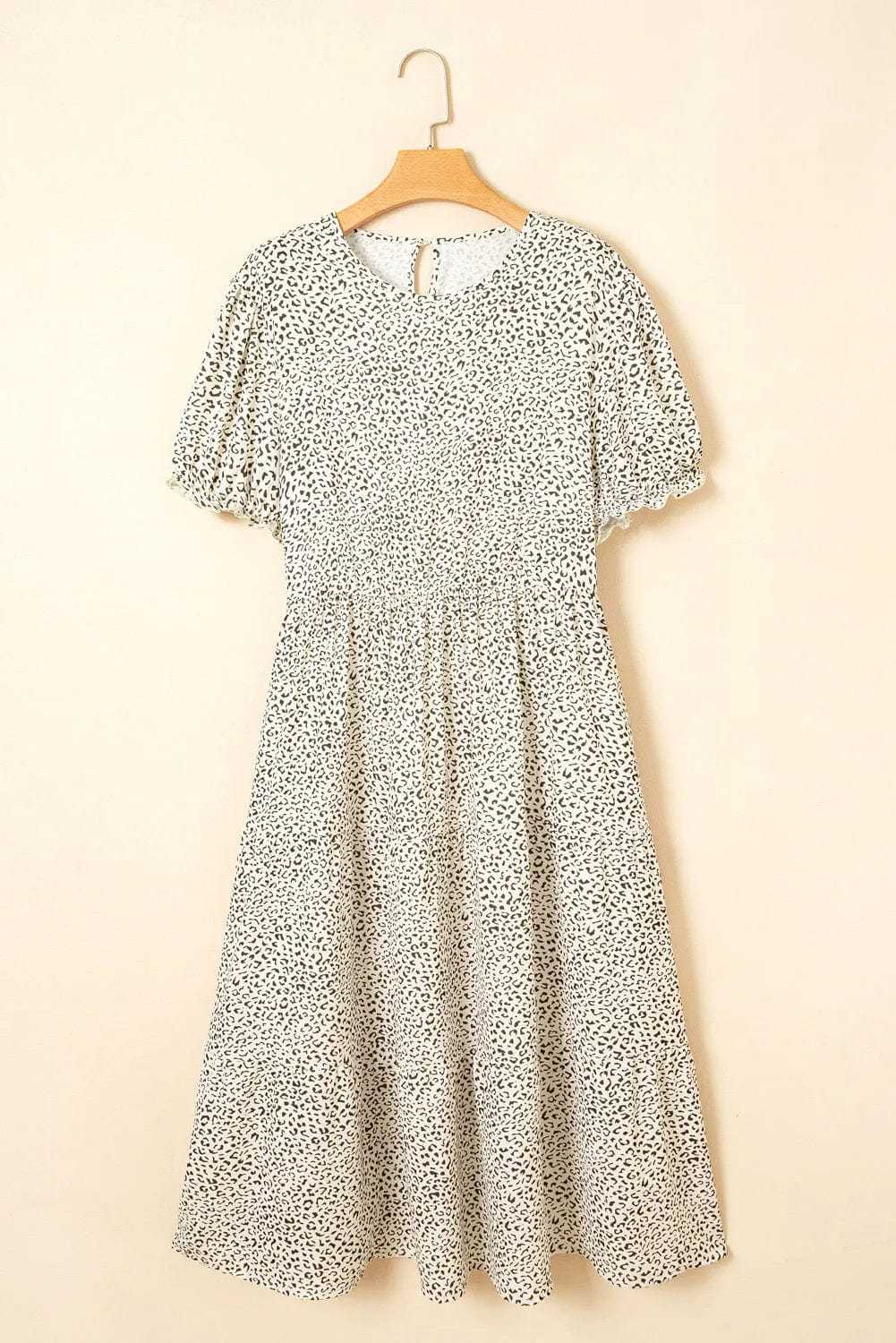 Plus Size Midi Dresses Leopard Luxe Flared Dress - Midi Plus Size