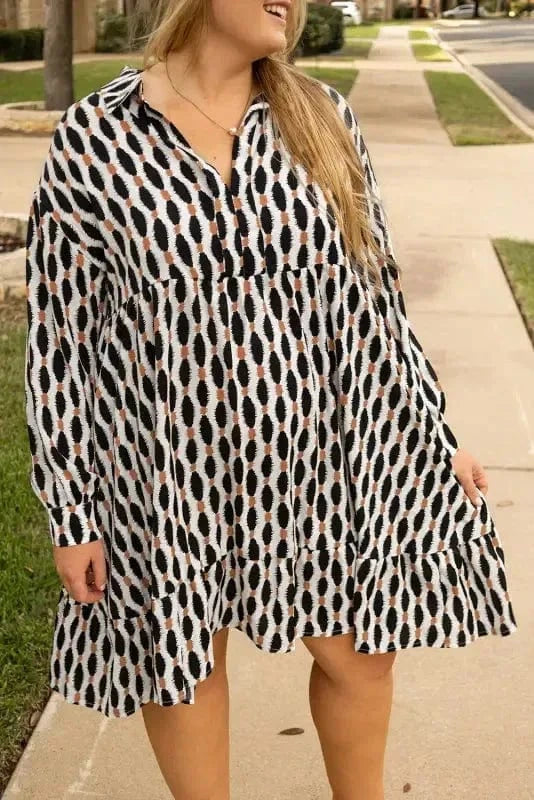 Plus Size Mini Dresses GeoVogue Plus Size Dress