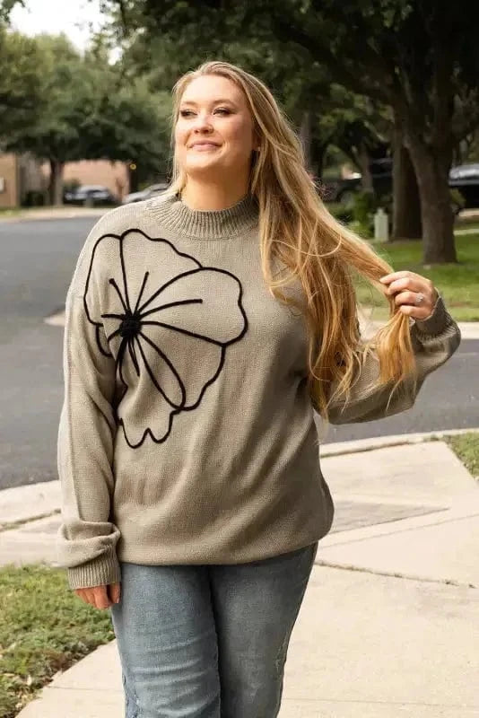 Plus Size Sweaters BlossomPlus High Neck Sweater