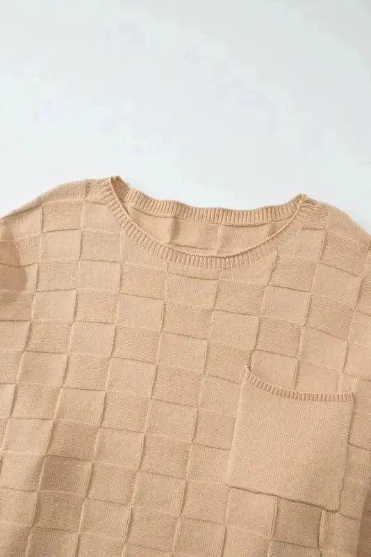 Plus Size Sweaters CozyCheck Plus-Size Sweater – Light French Beige