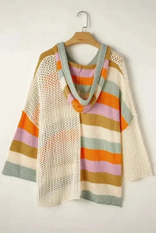 Plus Size Sweaters Hooded Harmony Pointelle Sweater