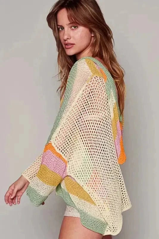 Plus Size Sweaters Hooded Harmony Pointelle Sweater