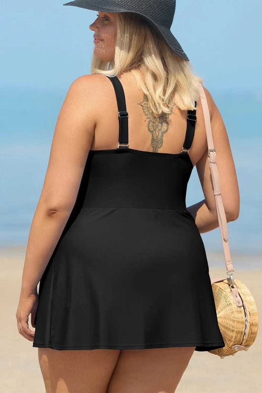 Plus Size Swimwear Knotted Elegance Plus Swimsuit