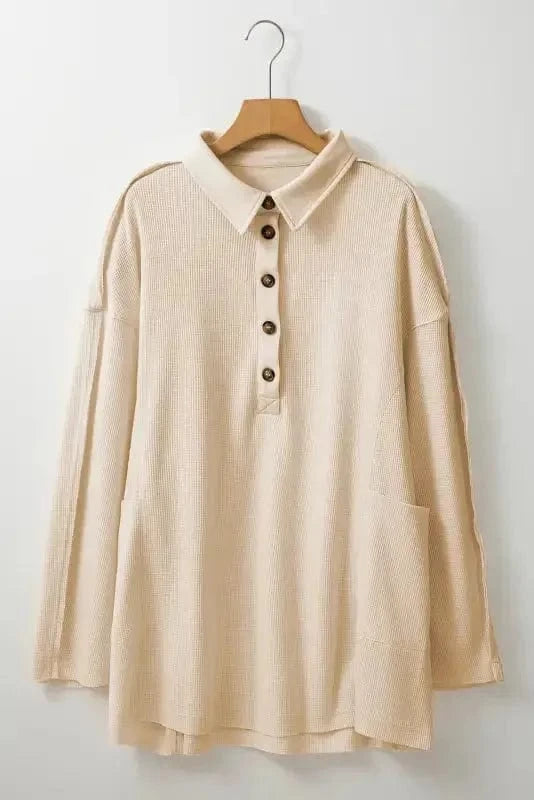 Plus Size Tunics SnugFit Thermal Henley Top