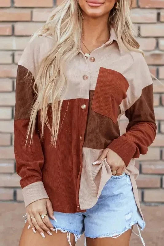 Shackets Autumn Hues Corduroy Shacket