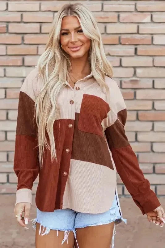 Shackets Autumn Hues Corduroy Shacket