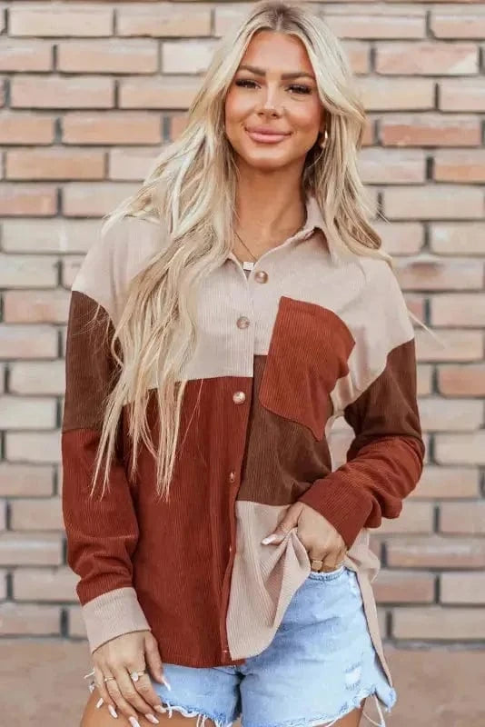 Shackets Autumn Hues Corduroy Shacket