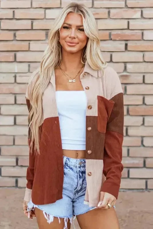 Shackets Autumn Hues Corduroy Shacket