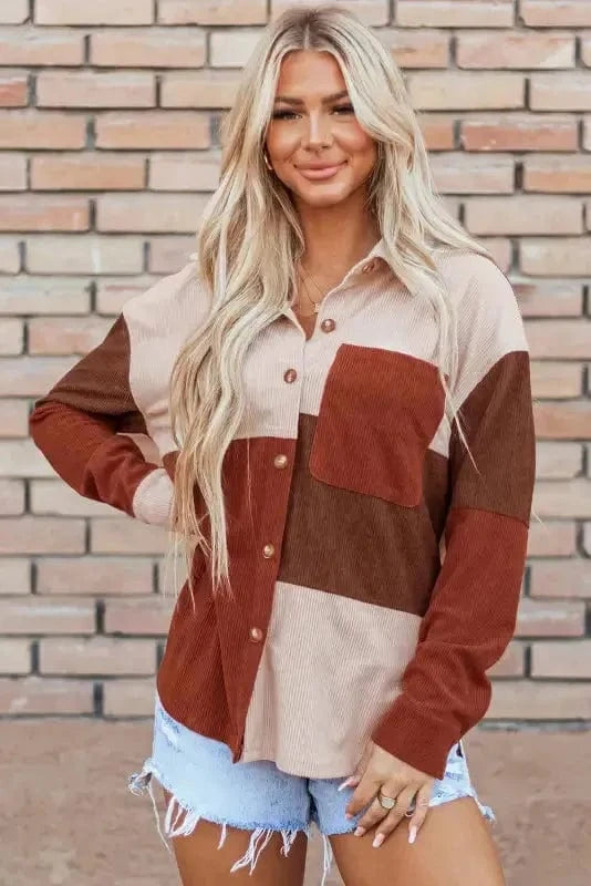 Shackets Autumn Hues Corduroy Shacket