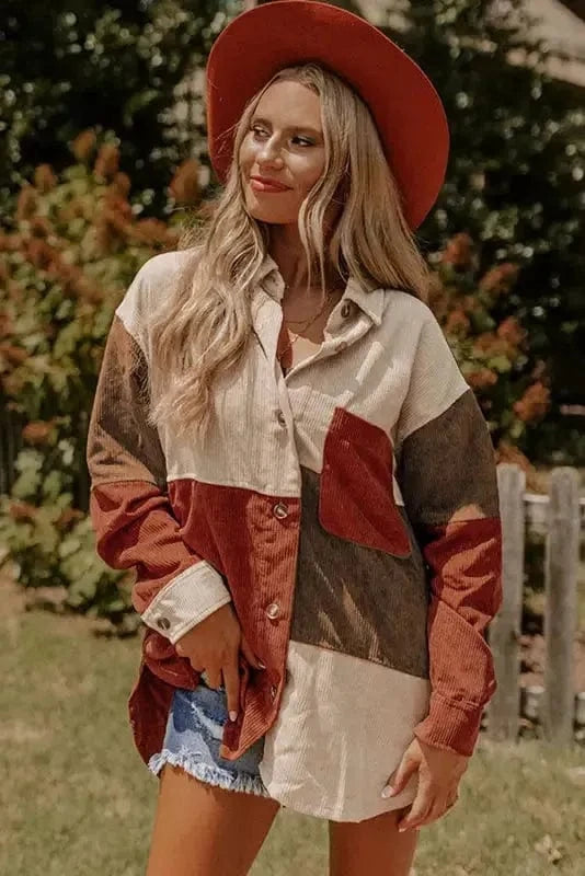 Shackets Autumn Hues Corduroy Shacket