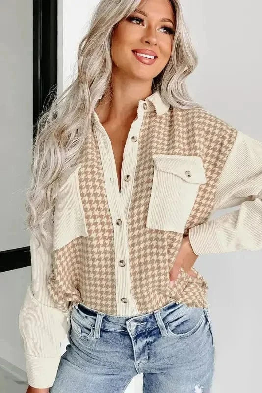 Shackets Urban Houndstooth Shacket