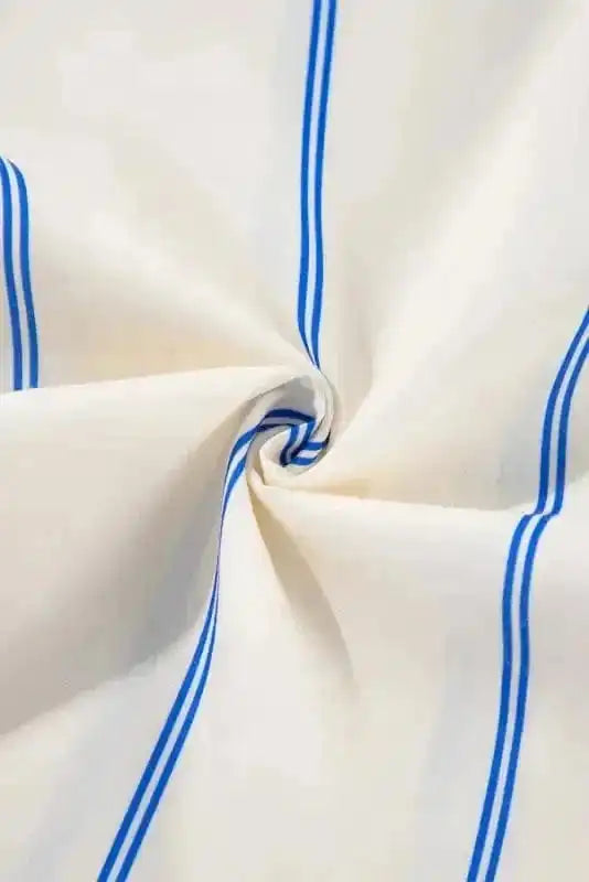 Shirts Striped Puff Sleeve Blouse – Flowy Bubble Shirt for Women