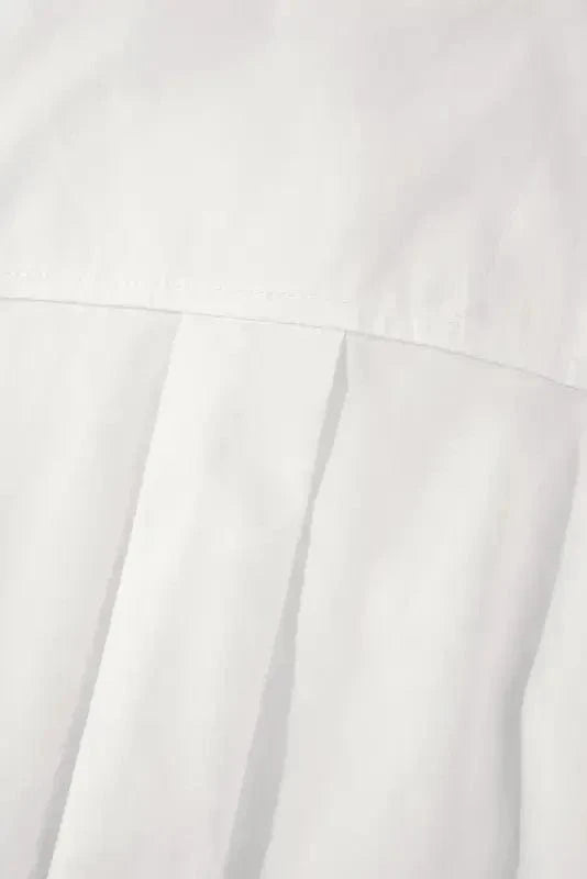 Shirts White Lace Crochet Trim Shirt