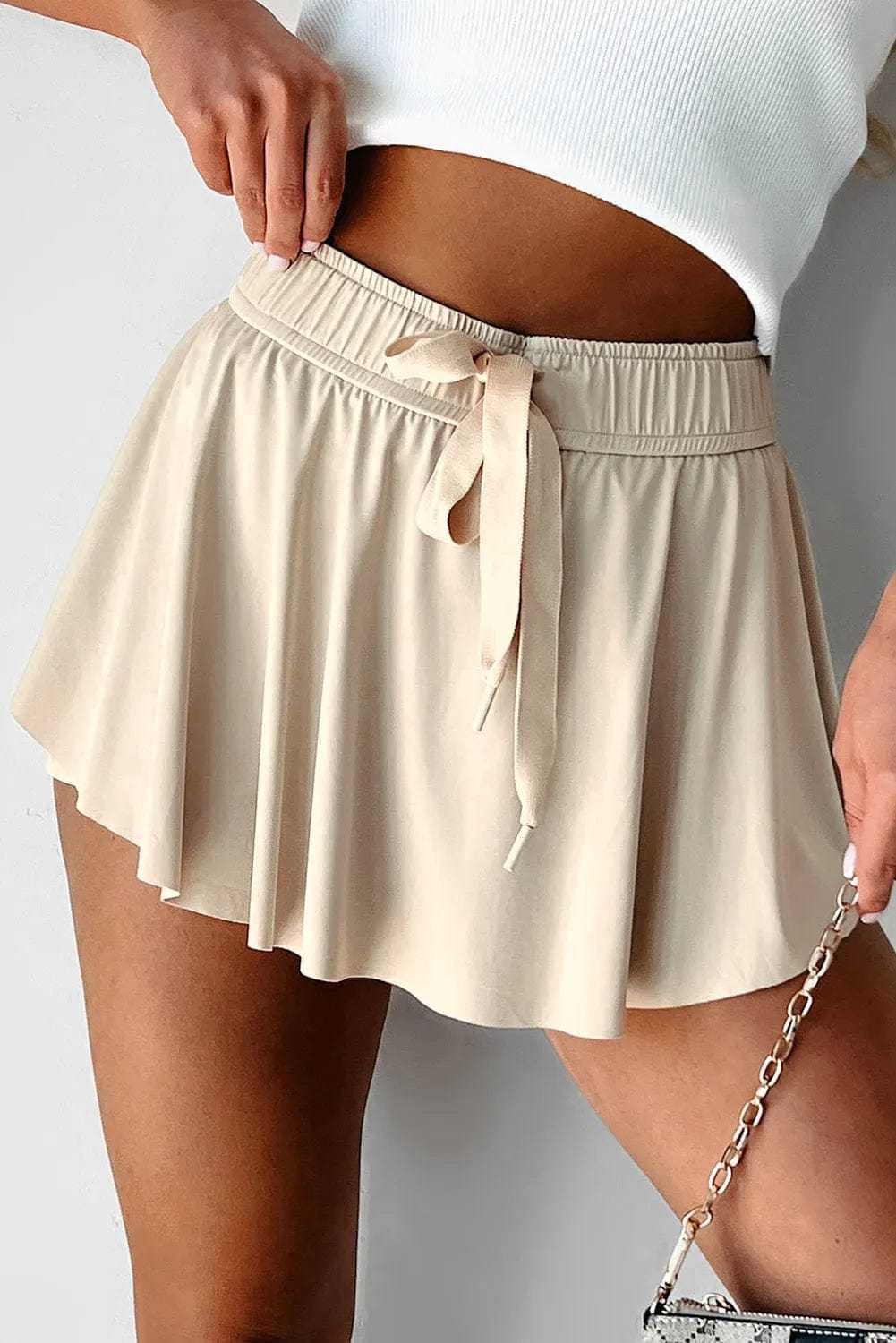 Skorts Beige / S / 88%Polyamide+12%Elastane Lambada Charm Lined Skorts