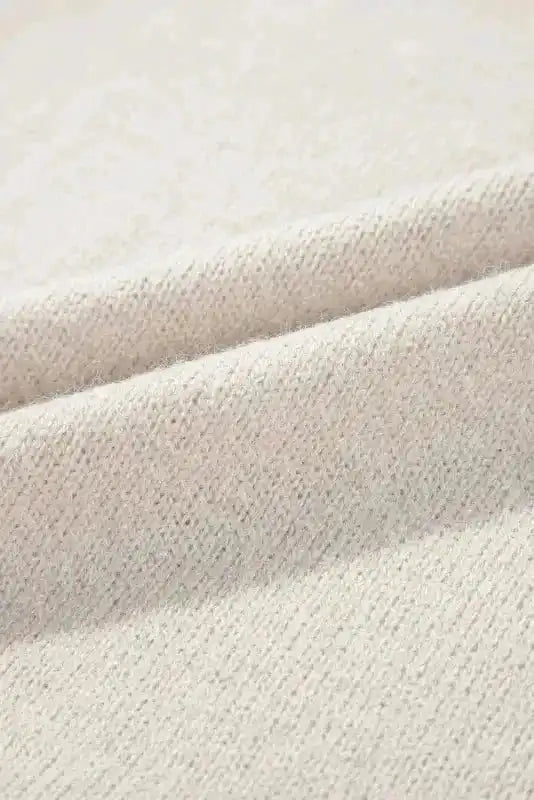 Sweater Dresses Pearl Beaded Jumper Dress - High Neck Bodycon