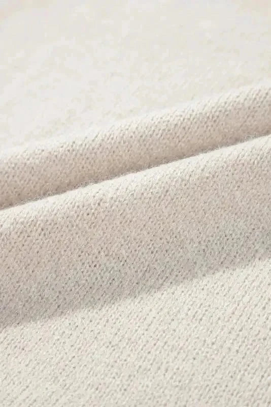 Sweater Dresses Pearl Beaded Jumper Dress - High Neck Bodycon