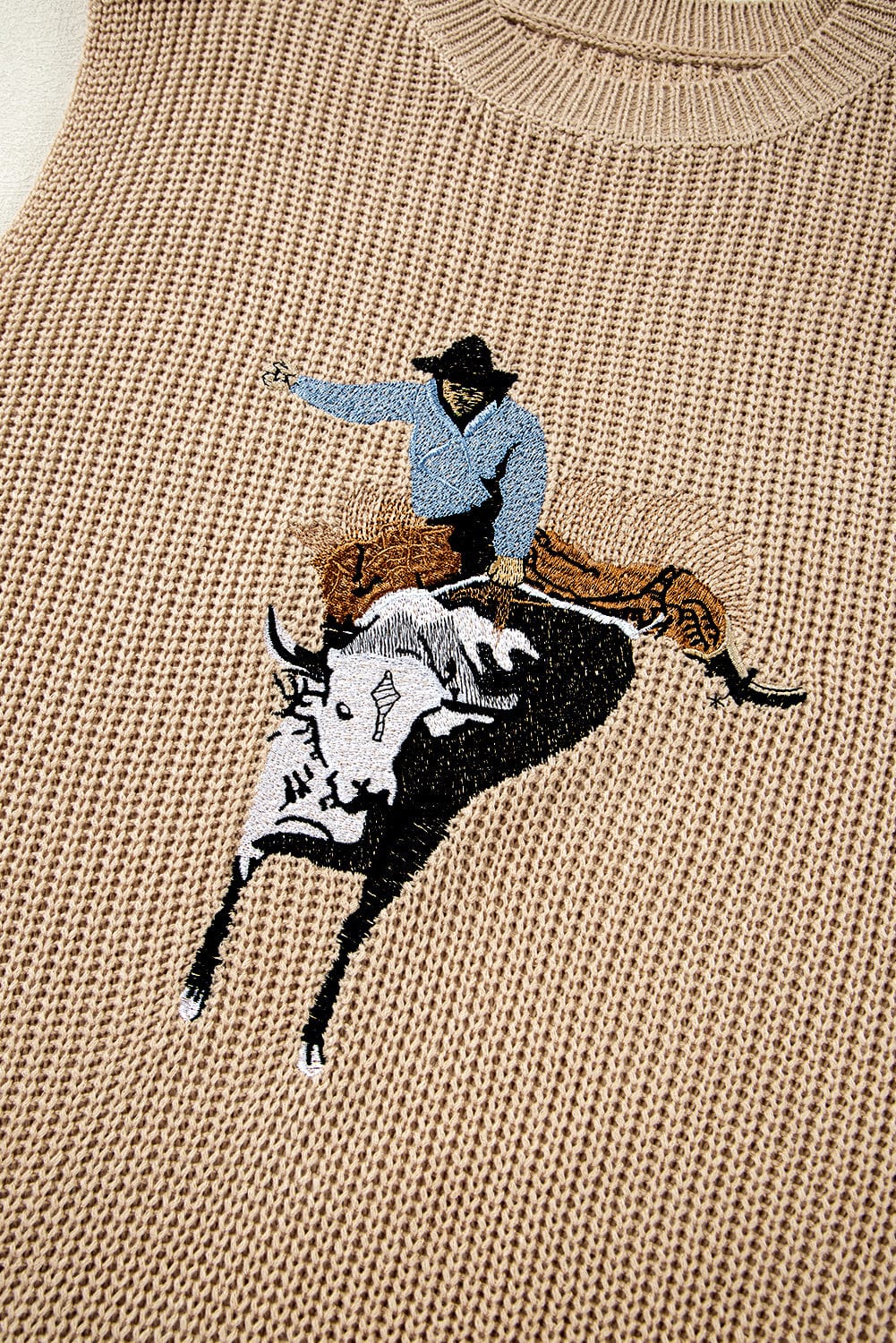 Sweater Vests Cowboy Spirit Embroidered Sweater