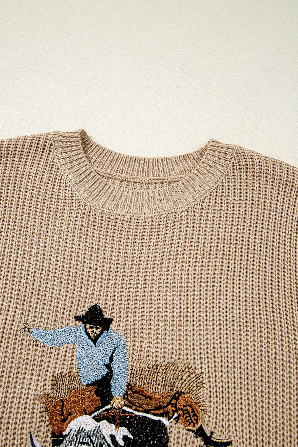 Sweater Vests Cowboy Spirit Embroidered Sweater