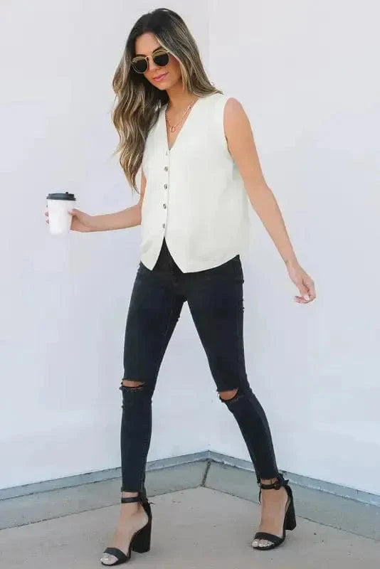 Sweater Vests Ivory Elegance Sweater Vest