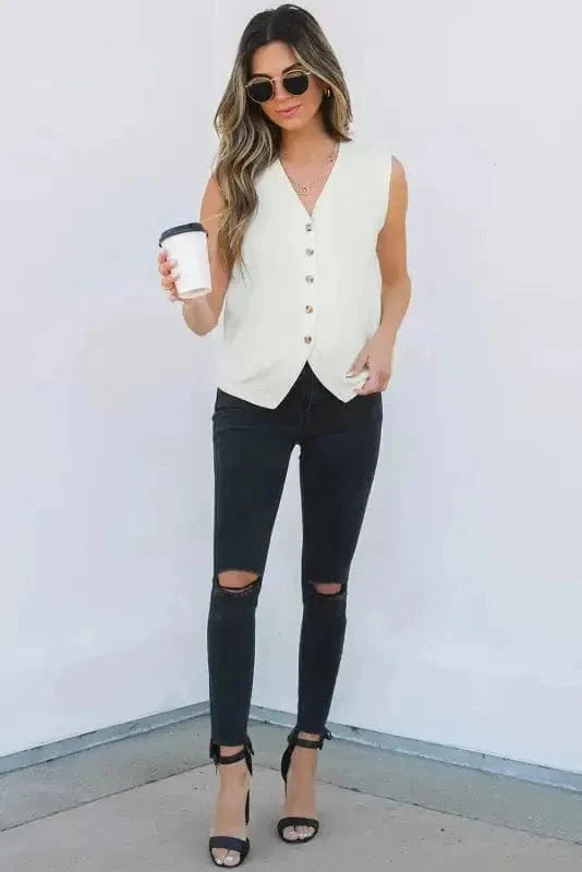 Sweater Vests Ivory Elegance Sweater Vest