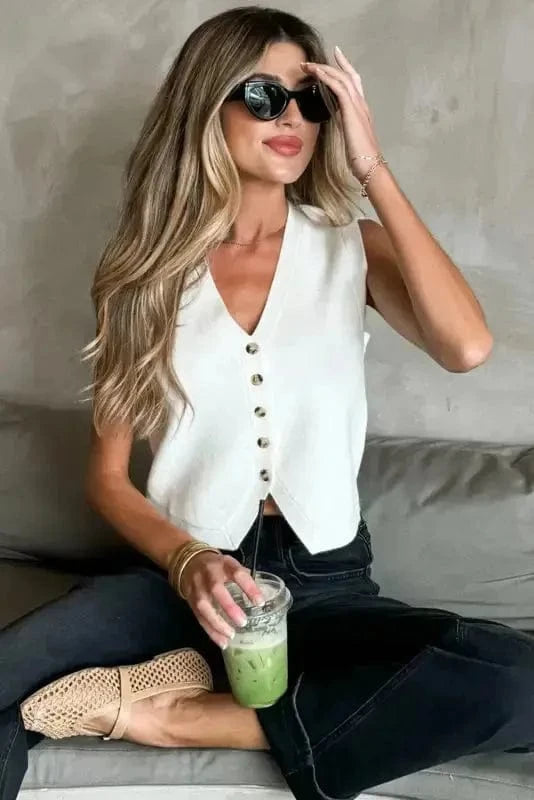 Sweater Vests Ivory Elegance Sweater Vest