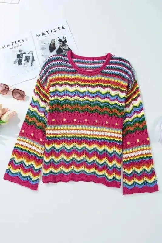 Sweaters Artisanal Stripe Knit Jumper