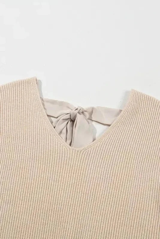 Sweaters Back Bow Knit Sweater