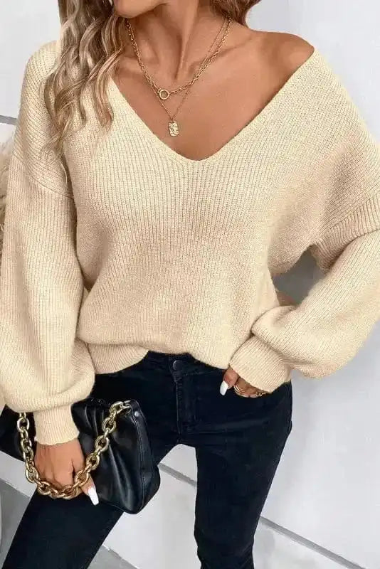 Sweaters Back Bow Knit Sweater