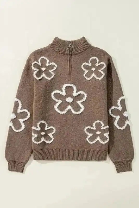 Sweaters BlossomZip Parchment Floral Sweater