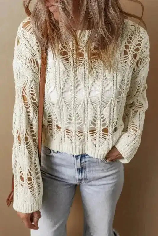 Sweaters Boho Breeze Crochet Sweater