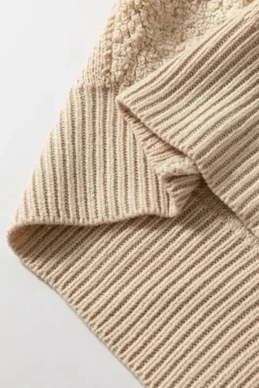 Sweaters Checkered Sherpa Loose Sweater