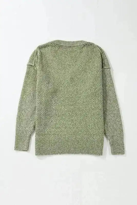 Sweaters Chic Eyelet Charm - V-Neck Sweater