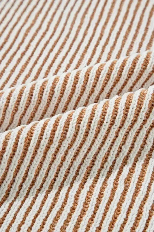 Sweaters Cozy Contrast Stripe Knit Sweater