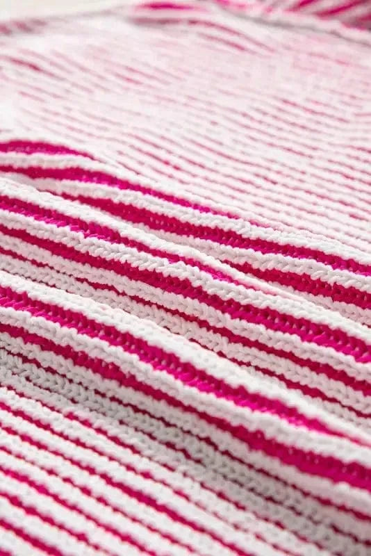 Sweaters Cozy Contrast Stripe Knit Sweater