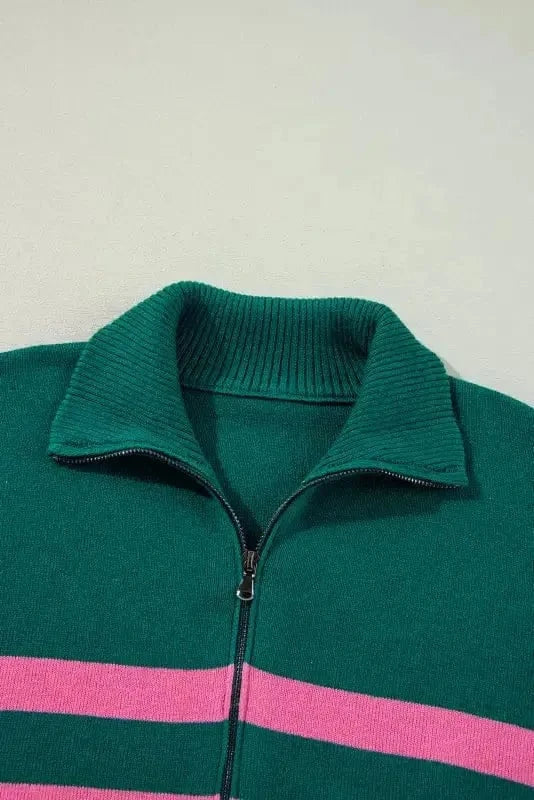 Sweaters CozyStripes Oversized Zip Sweater