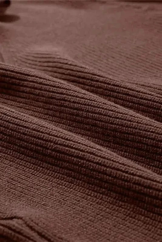 Sweaters Elegant Noir Lantern-Sleeve Sweater