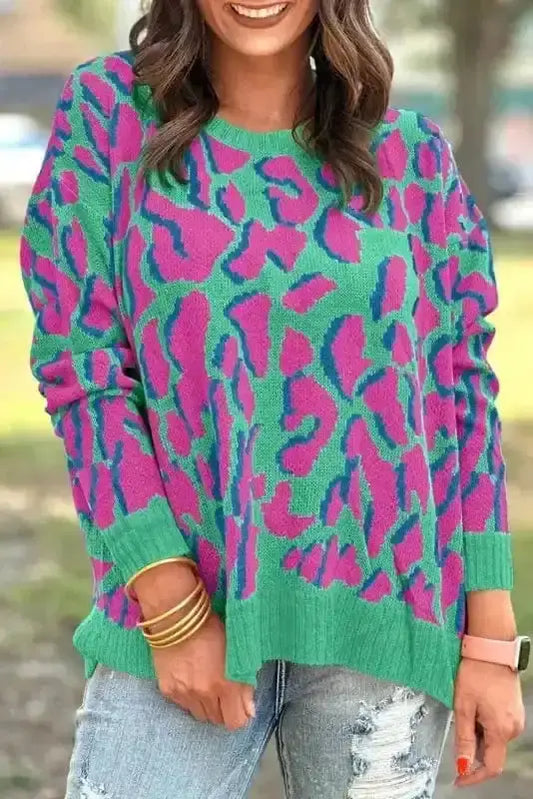 Sweaters Green / S / 50%Viscose+28%Polyester+22%Polyamide Verdant Visions Baggy Sweater
