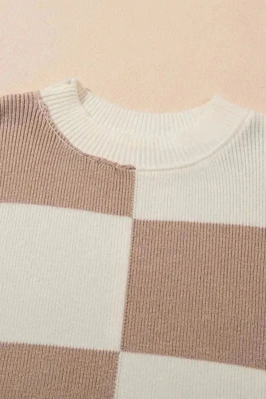 Sweaters Plaid Posh Slouchy Sweater