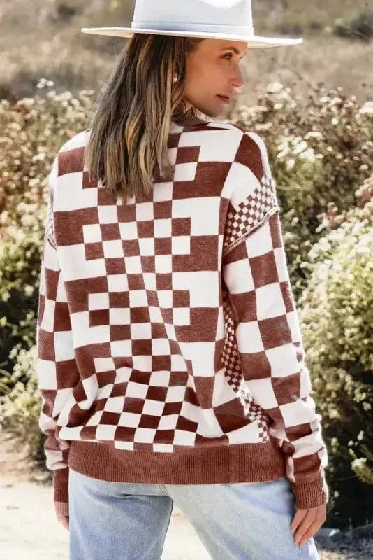 Sweaters Smoky Plaid Soft Knit Jumper
