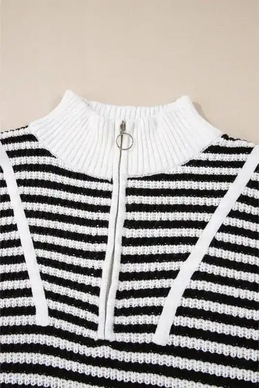 Sweaters Urban Noir Stripe Zip Sweater